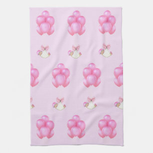 Baby Girl Baby Shower Tea Towel