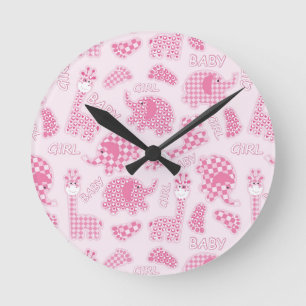 baby girl background round clock