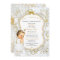 Baby Girl Baptism Christening Gold Cross Glitter