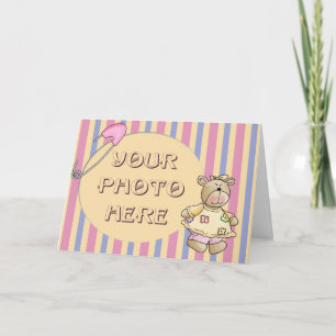 Baby Girl Bear Card
