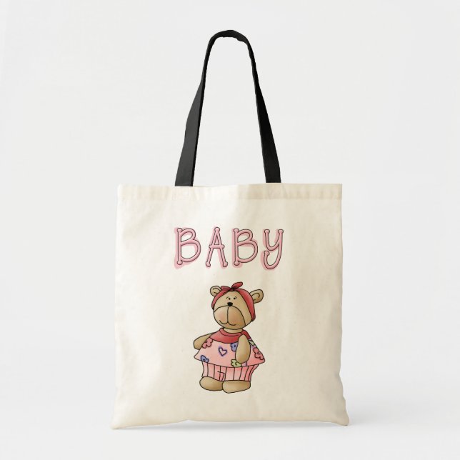 Baby Girl Bear Tote Bag (Front)