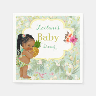 Baby Girl Bikini Tropical Luau Hawaiian Braids Napkin