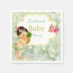 Baby Girl Bikini Tropical Luau Hawaiian Braids Napkin