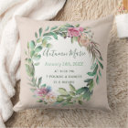 Baby Girl Birth Stats Floral