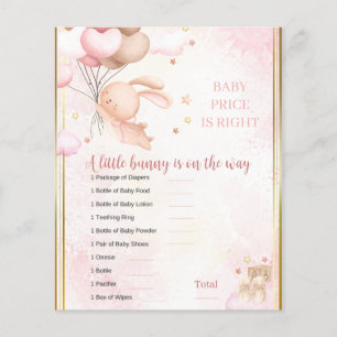 Baby Girl Bunny Baby Shower Game