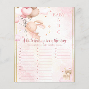 Baby Girl Bunny Baby Shower Game