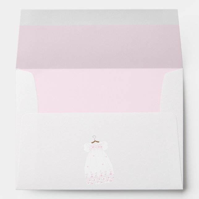 Baby Girl Christening Gown Envelope (Back (Bottom))