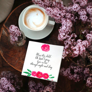 Baby Girl Christening Napkin