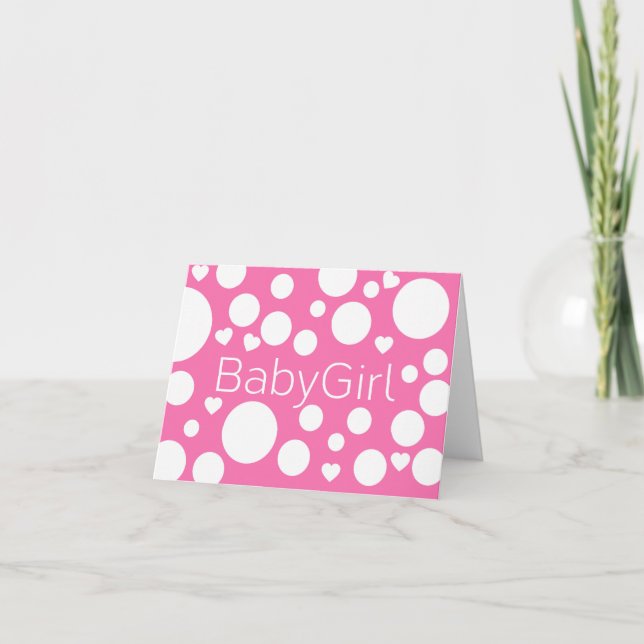 Baby Girl congratulations Card (Front)