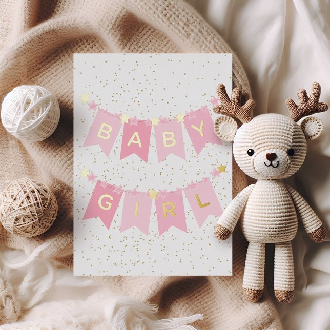 Baby Girl Congratulations Foil Card (Creator Uploaded)