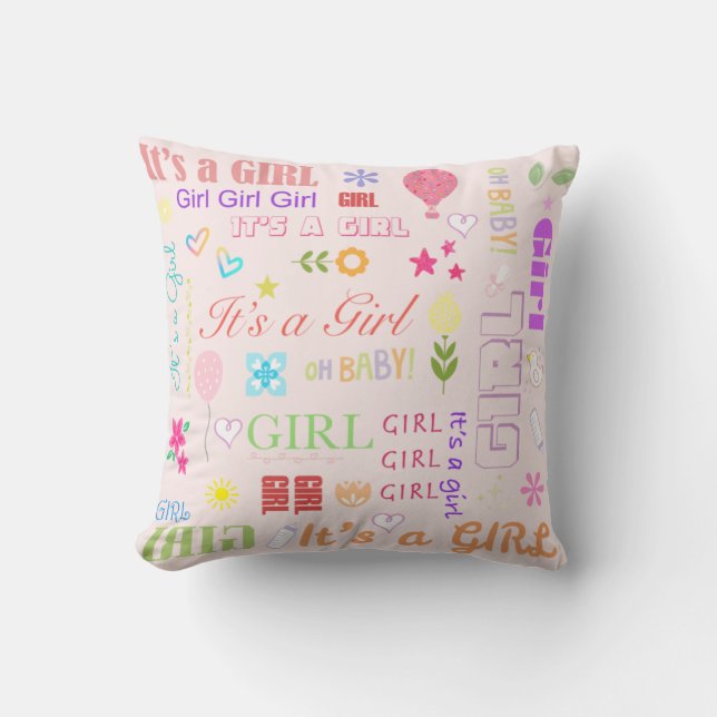 Baby Girl Cushion (Front)