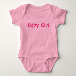 Baby Girl Customisable Pink Text on Lighter Pink Bodysuit