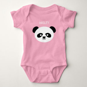 Baby Girl Cute Panda Personalised Kawaii Bodysuit