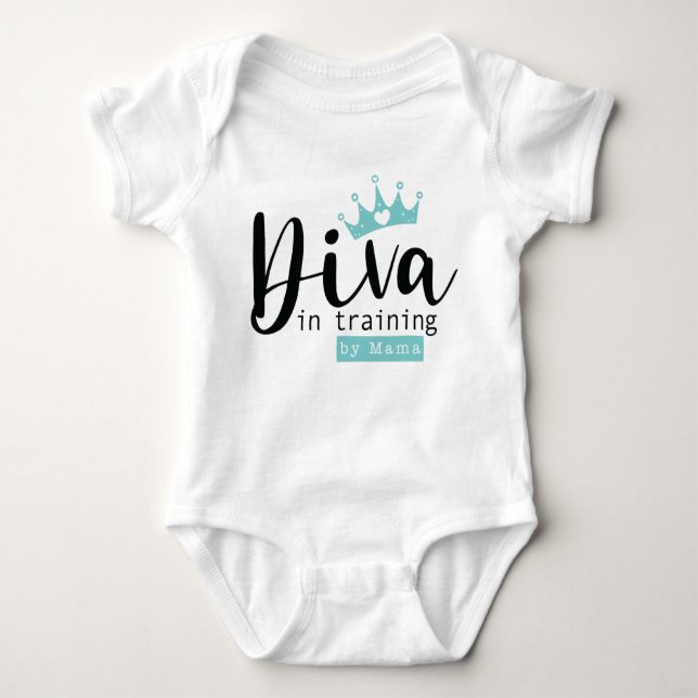 Baby Girl Diva in Training by Mama bodysuit (Front)