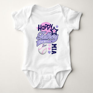 Baby Girl Father's Day Baseball Shirt