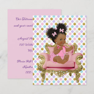 Baby Girl First Birthday Digital Download Invitation