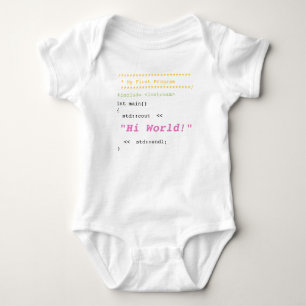 Baby Girl First C++ Program Bodysuit