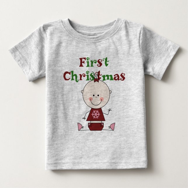 Baby Girl First Christmas T-shirts and Gifts (Front)