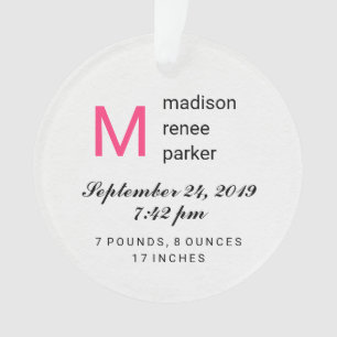 Baby Girl First Christmas with Photo Ornament