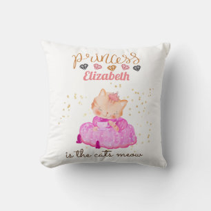 Baby Girl Gifts 1st Birthday Shower Princess Cats Cushion