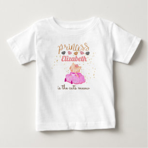Baby Girl Gifts 1st Birthday Shower Princess Cats T-Shirt
