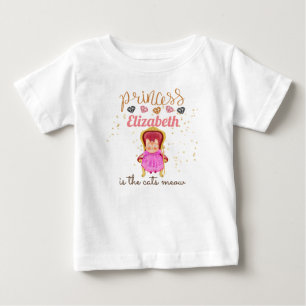 Baby Girl Gifts 1st Birthday Shower Princess Cats T-Shirt