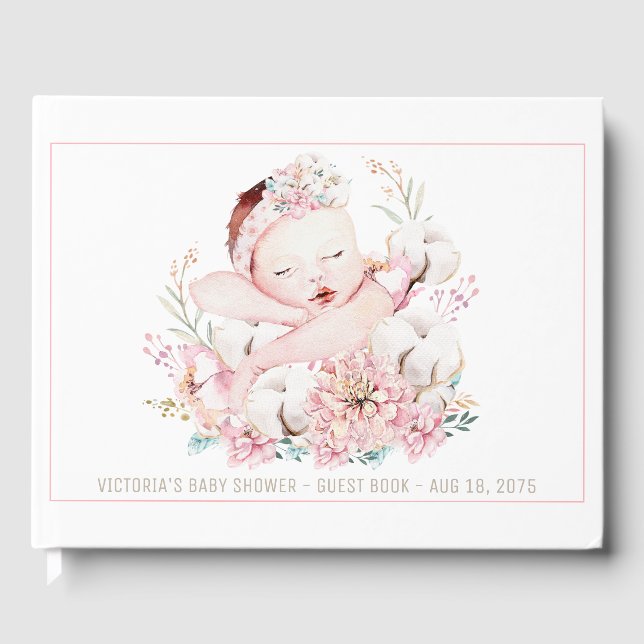 Baby Girl Guest Book (Front)