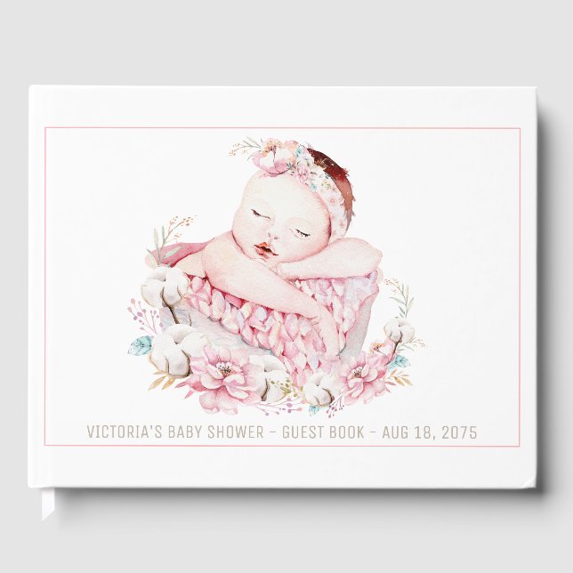 Baby Girl Guest Books (Front)