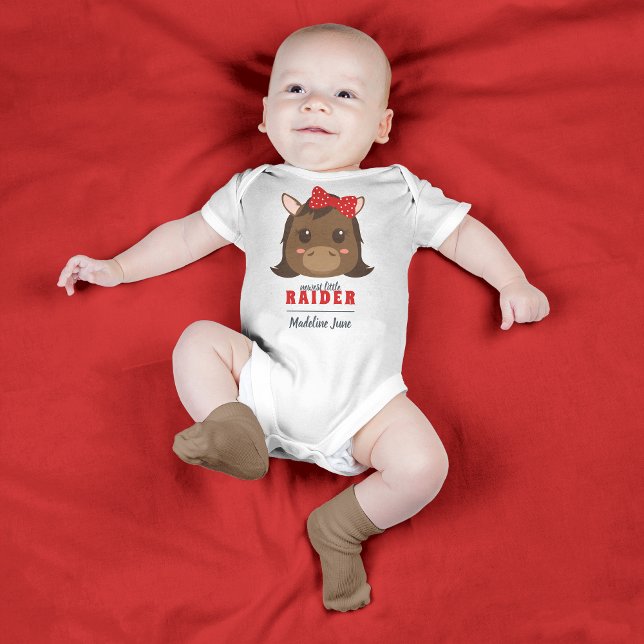 Baby Girl Horse Red & Black Bodysuit (Creator Uploaded)