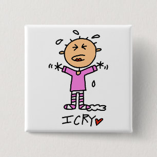 Baby Girl I Cry Tshirts and Gifts 15 Cm Square Badge