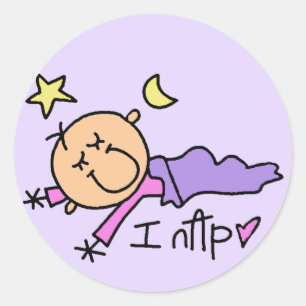 Baby Girl I Nap Tshirts and Gifts Classic Round Sticker