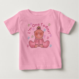Baby Girl I'm One Today T-Shirt