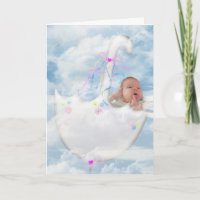 Baby Girl in Floating Umbrella