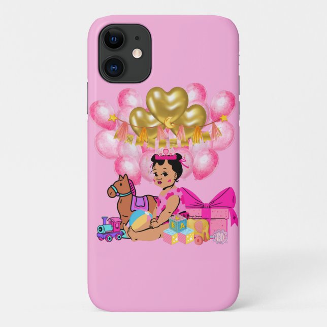 Baby Girl in Pink Case-Mate iPhone Case (Back)