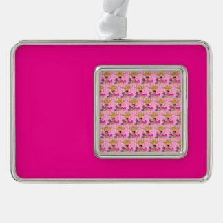 Baby Girl in Pink Silver Plated Framed Ornament