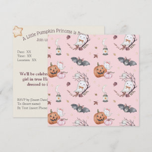 Baby Girl is Brewing Halloween Baby Shower Square Invitation