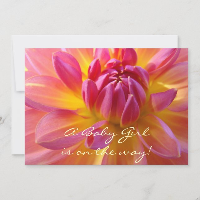 Baby Girl is on the way! Baby Shower invitations (Front)