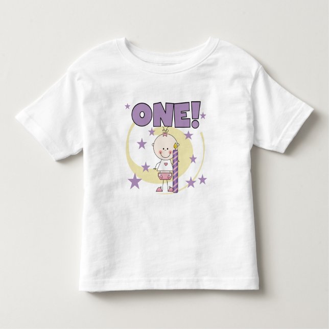 Baby Girl is One Birthday Tshirts and Gifts (Front)
