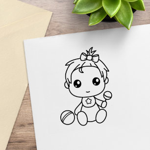 Baby Girl Jumpsuit Colour Me Rubber Stamp