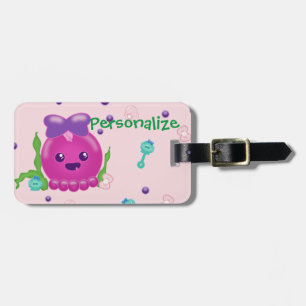 Baby Girl Kawaii Octopus Luggage Tag