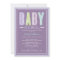 Baby Girl Lavender Bold Type Baby Shower