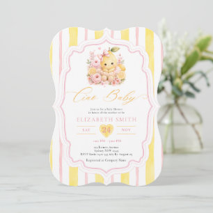 Baby Girl Lemon Ciao Baby Italian Baby Shower Invitation