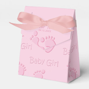 Baby Girl Little Feet Footprint Shower Party Favou Favour Box