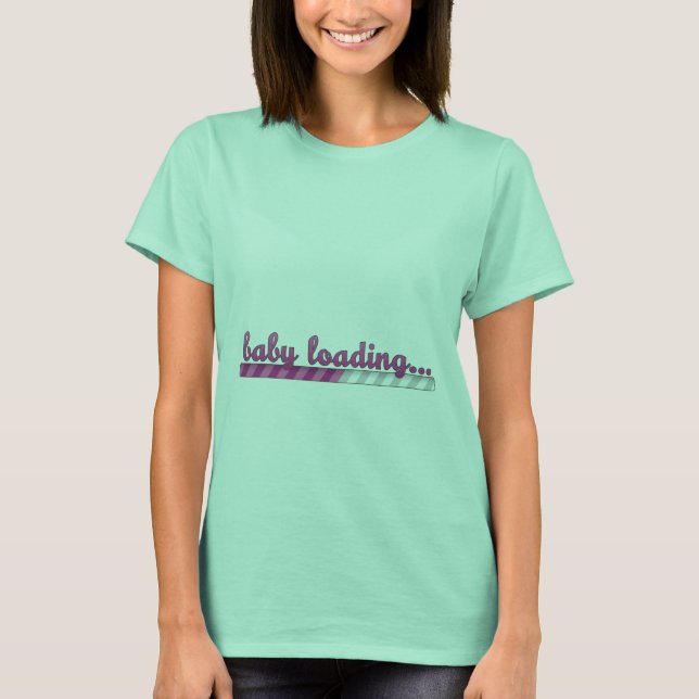 Baby Girl Loading Pregnancy Shirt (Front)
