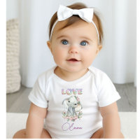 Baby Girl Love Name Elephant Cute