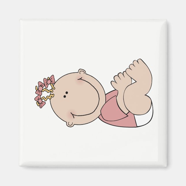 Baby Girl Lying Magnet (Front)