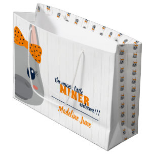 Baby Girl Miners Orange Large Gift Bag