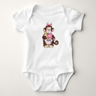 Baby Girl Monkey Bodysuit