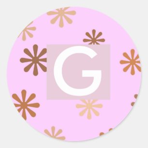Baby Girl Monogram "G" Stickers
