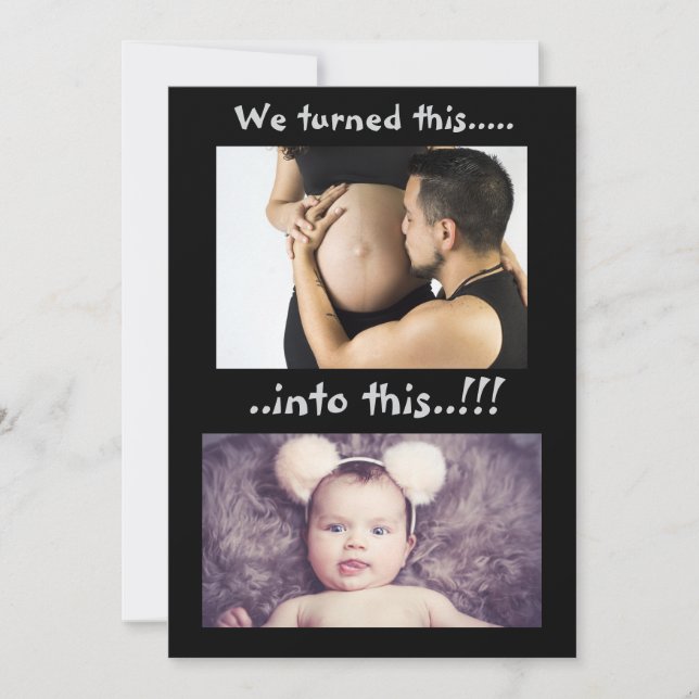 Baby Girl New Arrival Announcement (Front)